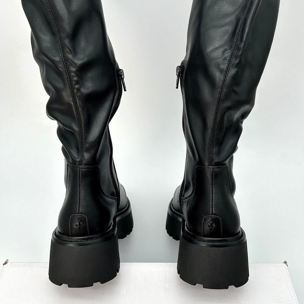 Platform Knee High Boots ALDO Carelden Womens Size 9 Black Stretch Shaft NEW - Picture 4 of 8